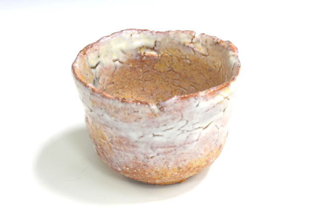 柳瀬美術店 / 宇田川抱青「№2 萩ぐい呑」共箱[UDAGAWA Hosei]№2 Sake cup