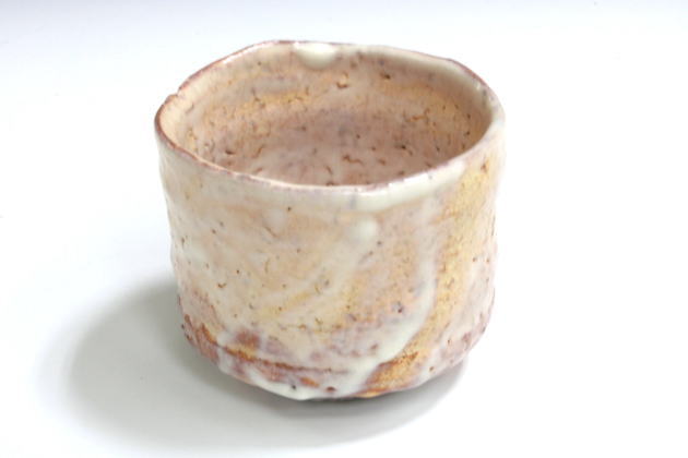 柳瀬美術店 / 宇田川抱青「№4 萩ぐい呑」共箱[UDAGAWA Hosei]№4 Sake cup