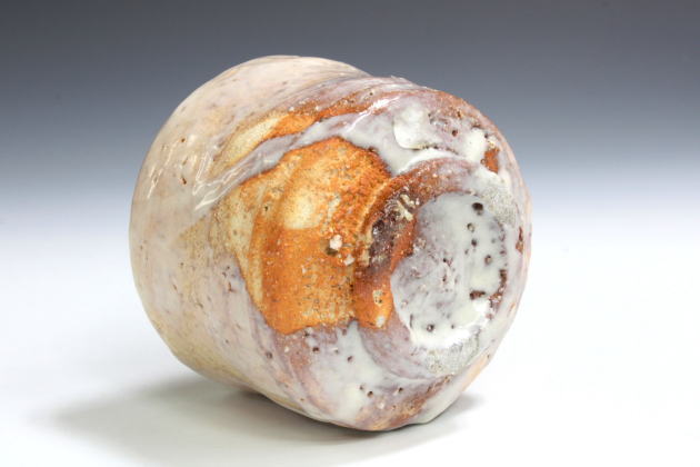 柳瀬美術店 / 宇田川抱青「№4 萩ぐい呑」共箱[UDAGAWA Hosei]№4 Sake cup