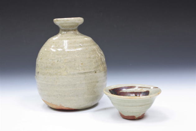 柳瀬美術店 / 辻清明「鉄絵徳利」共箱[TSUJI Seimei]Sake cup and 
