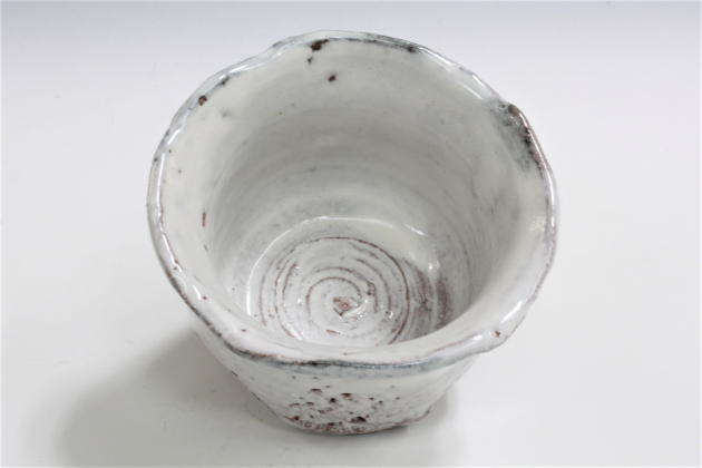 柳瀬美術店 / 三輪壽雪（11代三輪休雪）「白萩盃」共箱[MIWA