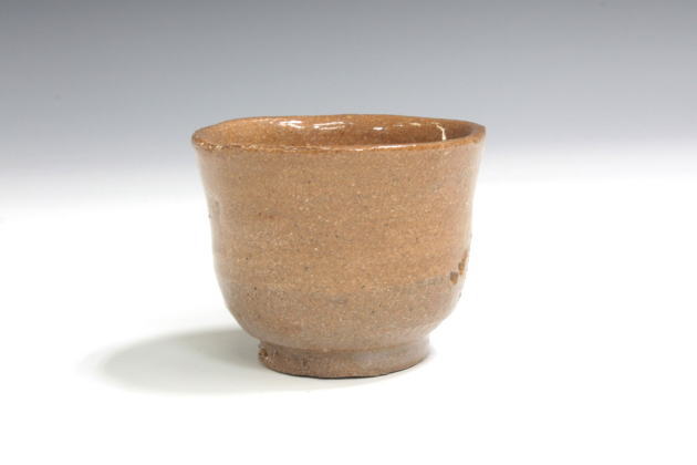 北大路魯山人作 唐津釉 茶碗 袱紗付 清水公照極め箱 D R7292