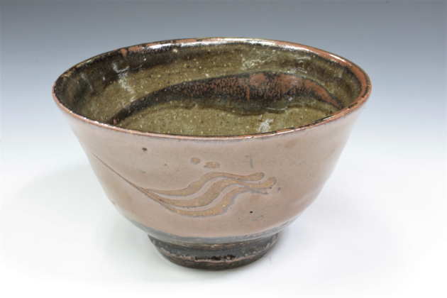 柳瀬美術店 / 河井寛次郎 「御櫛目茶碗鉄釉」 棟方志功箱