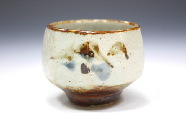 希少 最上作 名品)河井寛次郎 飢え 練上手盃 武一識箱(真作)