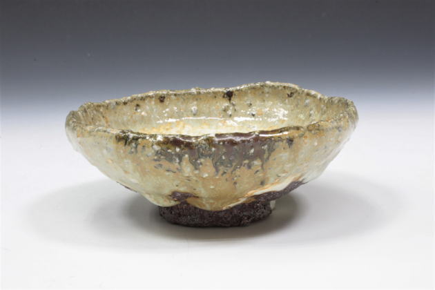 中川自然坊「斑唐津ぐい呑-2」共箱[NAKAGAWA Jinenbo]Sake cup