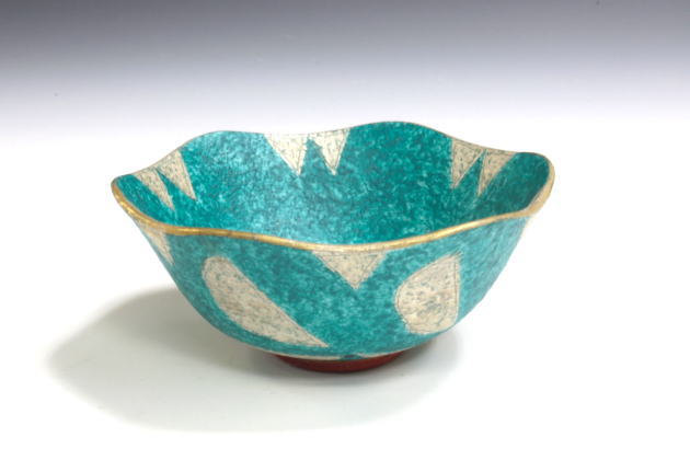 柳瀬美術店 / 前田正博「色絵酒器-1」共箱[MAEDA Masahiro]Sake cup